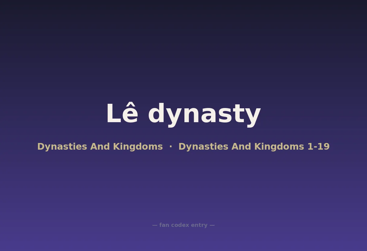 Lê dynasty
