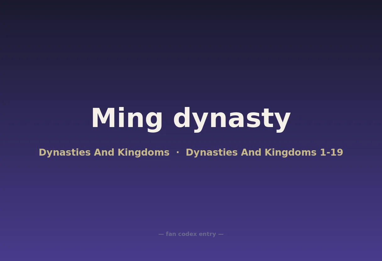 Ming dynasty