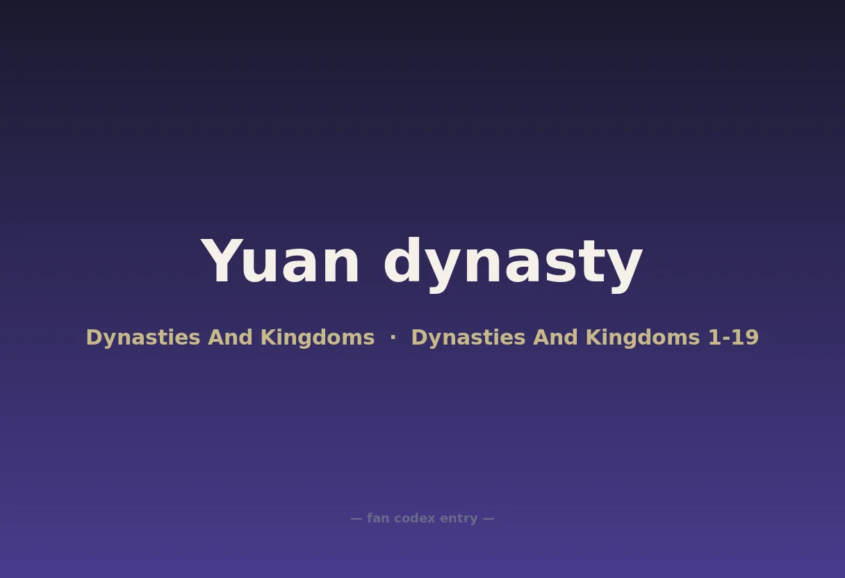 Yuan dynasty